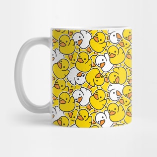 Yellow White Rubber Duck Seamless Pattern Mug